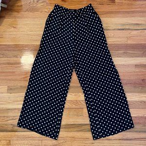 OYSHO Polka Dot Wide Leg Pants Large